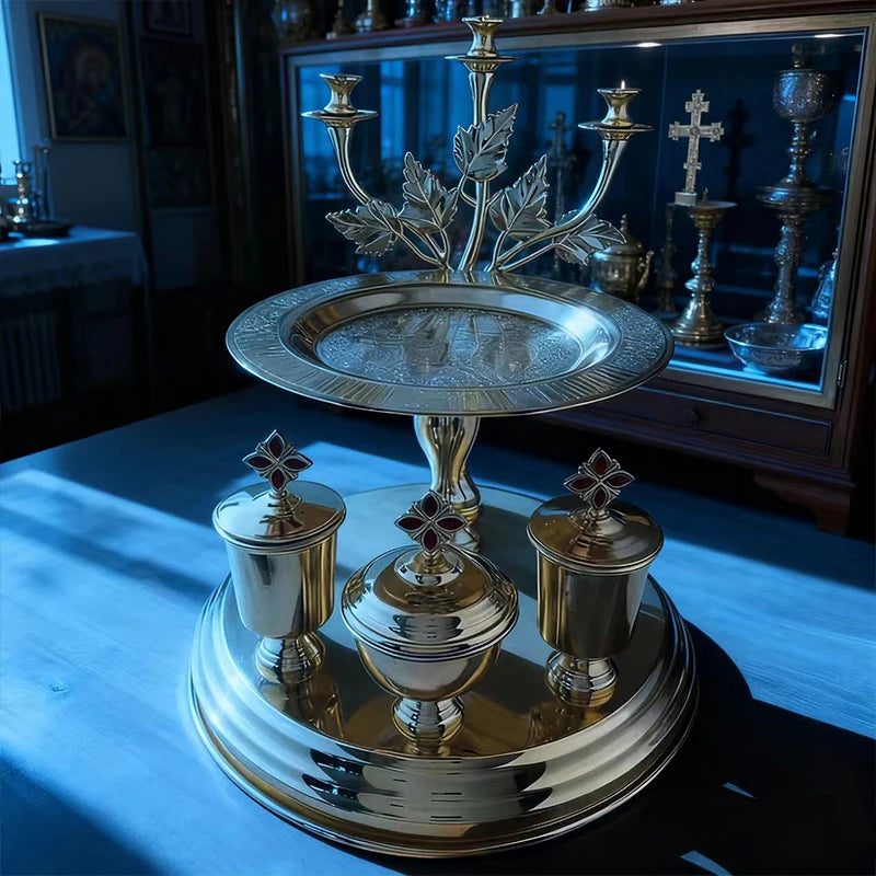 New Orthodox Liturgical Instruments Core Items For Church Sacraments Communion Cakes Trays Holy Water And Other Sacred Items