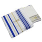 Messianic Tallit Prayer Shawl Talit Blue And Gold With Talis Bag Israel Tallit