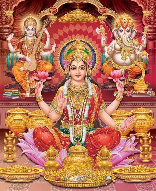 India Hindu God Ganesha Temple Elephant Poster God Series Religion Canvas Painting Print Wall Art Picture Living Room Decor