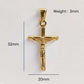 Jesus Cross 18k Gold Plated Stainless Steel Pendant Necklace For Men Unisex Religious Waterproof  Jewelry Accessories