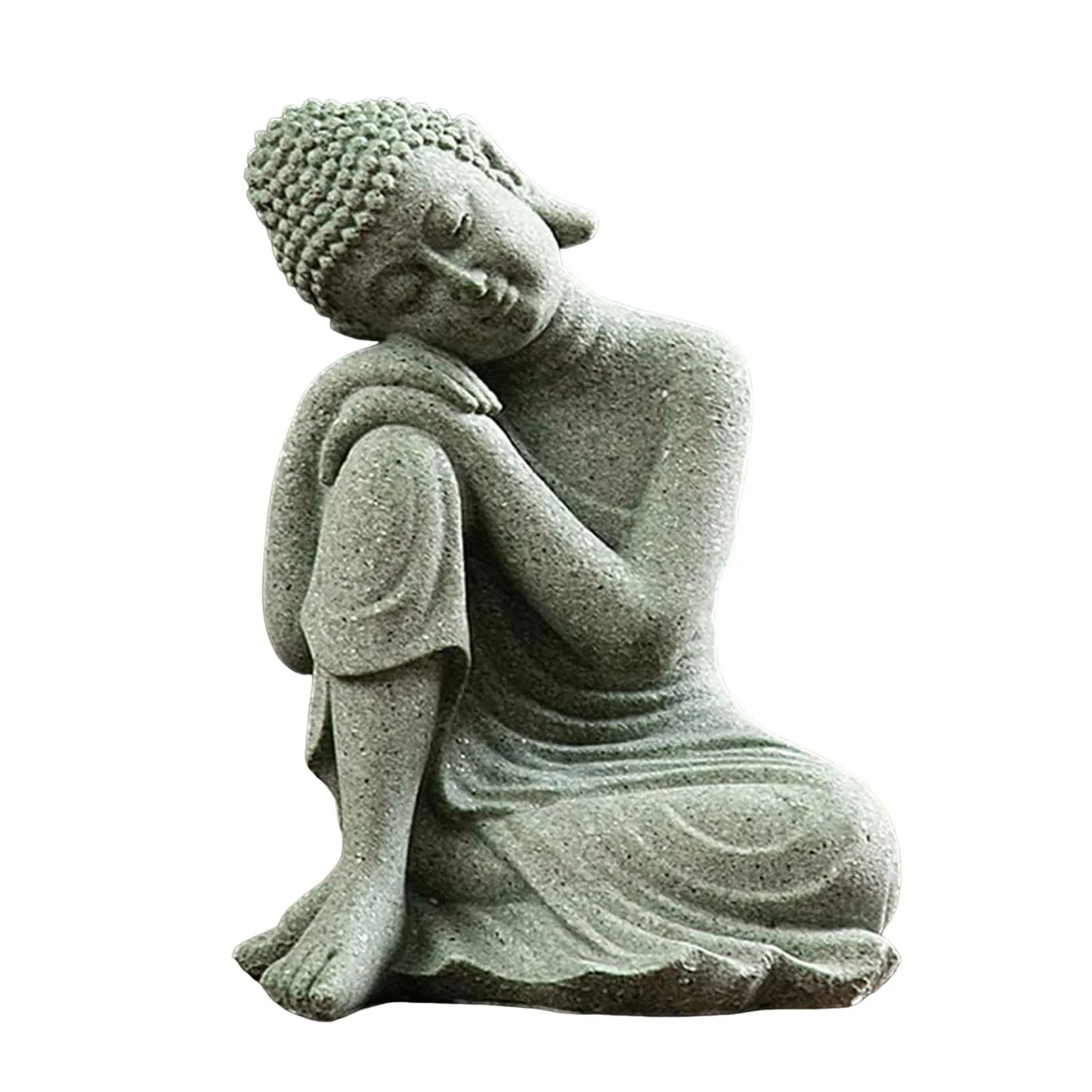 Stone Buddha Statue Ornaments Creative Craft Tabletop Statue Gift for Housewarmin