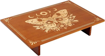 Butterfly Phases Altar Table 12 x 7.8 inch Wooden Table Altar Wood Wiccan Tables Buddhist Shrine Butterfly Tables