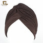 NEW Luxury Divas Stretchable turban Head wrap hat with beaded pendant women Headwear