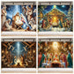 Birth of Jesus Background Party Decoration Supplies Merry Christmas Baby Shower Supplies Banner Backdrop Decor Photo Shoot Props