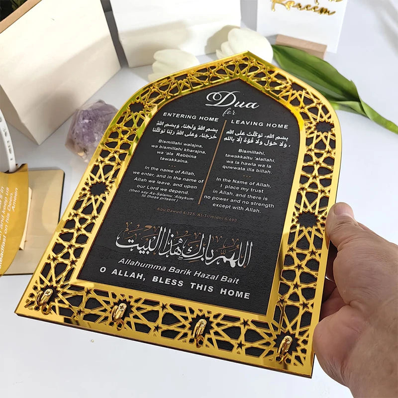 Elegant Islamic Decors Key Rack Stylish Key Organizers Hook with Islamic Motifs for Functional Home Decoration