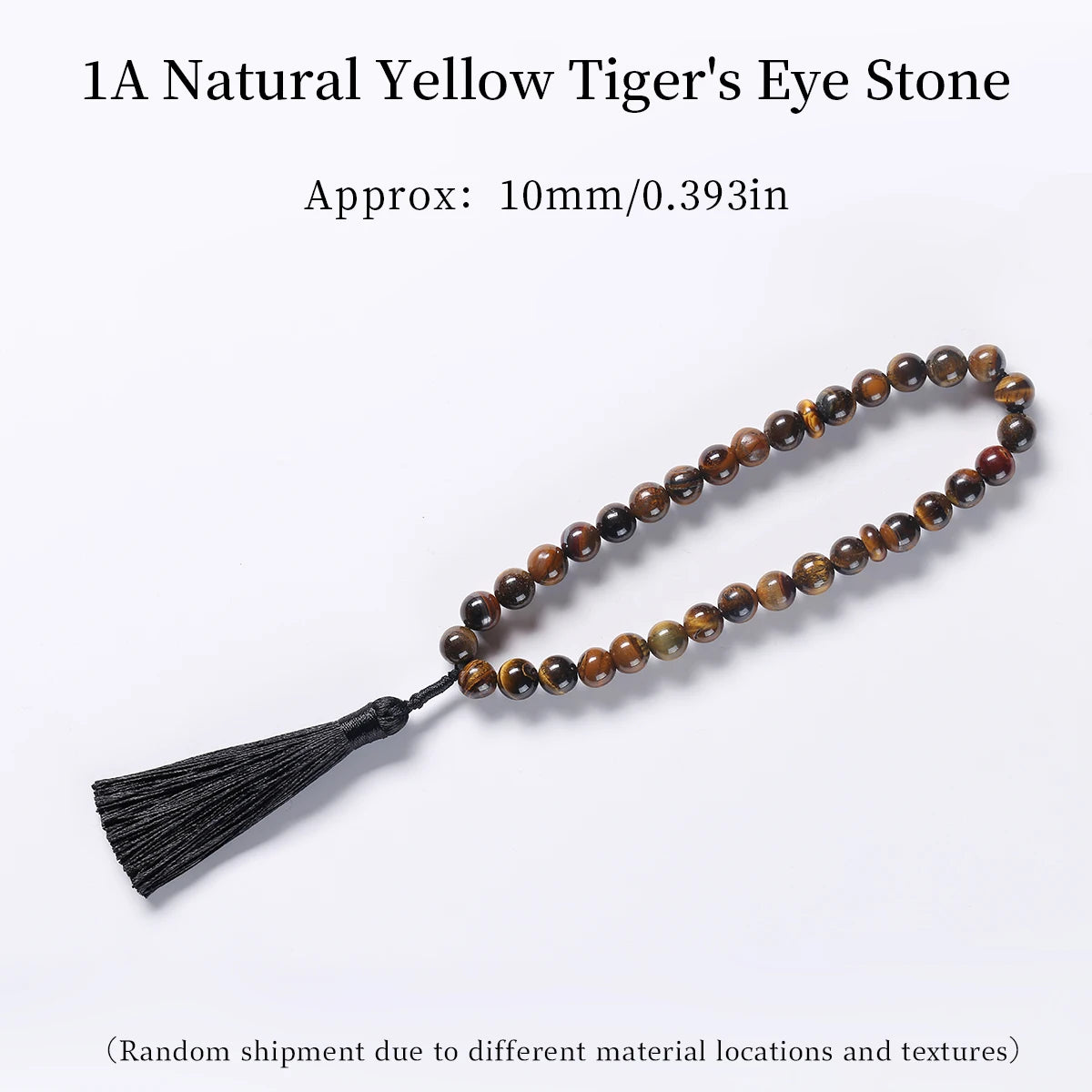 JD 10mm Natural Rose Quartz Bracelet Tassel Pendant 33 Prayer Beads Islamic Muslim Tasbih Allah Mohammed Rosary For Women Men