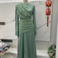 Eid Muslim Party Dress Women Ramadan Abaya Pleated Flare Sleeve Long Dresses Morocco Vestidos Largos Dubai Robe Jalabiya 2024