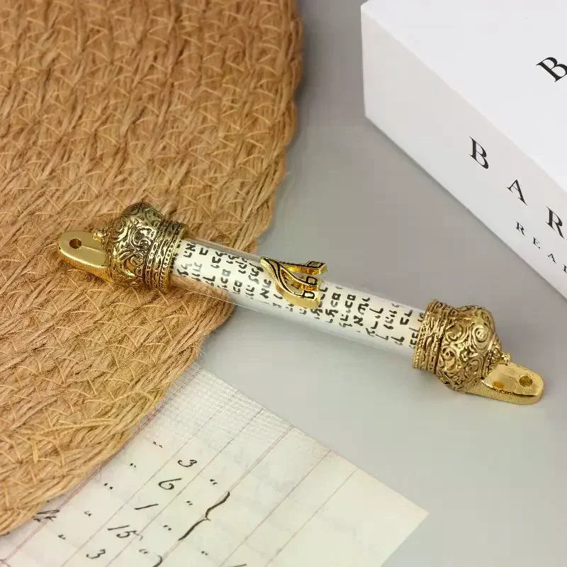 Door Metal Blessing Mezuzah With Scroll Door Decoration House Religious Gift Retro Mezuzah Case Plaque