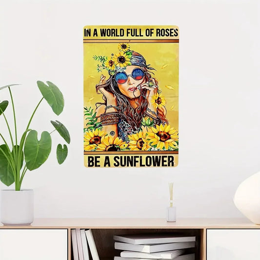 Be Kind to Your Mind Retro Tin Signs Inspirational Quotes Wall Art Sign Muse Vintage Home Room Garden Decor Hippie Girl Poster
