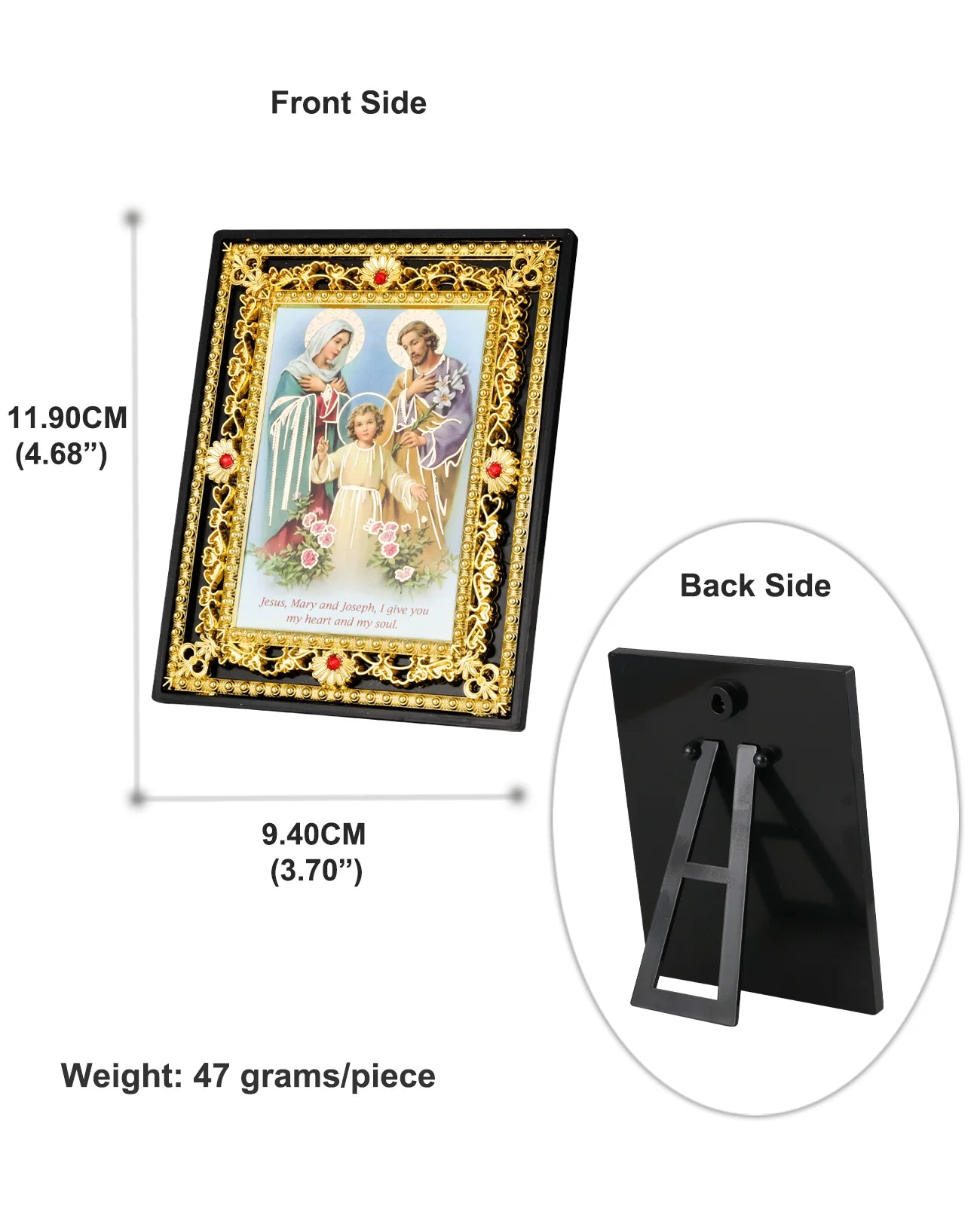 Immaculate Heart Virgin Mary St.Michael Icons Figurine Holy Family Icon Square Frame Church Home Tabletop Decoration Collection