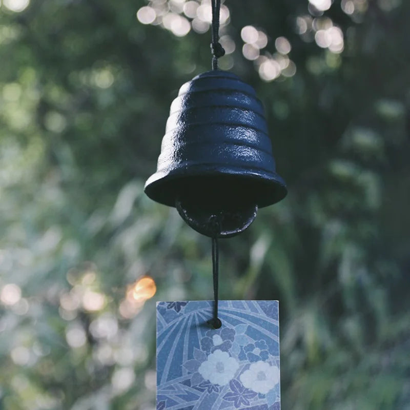 Japanese Wind Chimes Cast Iron Wind Bells Hanging Pendant Feng Shui Good Luck Temple Wind Bells Outdoor Home Garden Decoration
