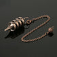 Cone 100% Copper Brass Metal Pendant Pendulum for Divination Dowsing Reiki Healing Egyptian Isis Pendulos Professional  A001