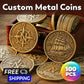 Custom Metal Coins Personalized 3D Metal Zinc Alloy Challenge Coins Diy Gold Silver Souvenir Coins Custom Commemorative Coins