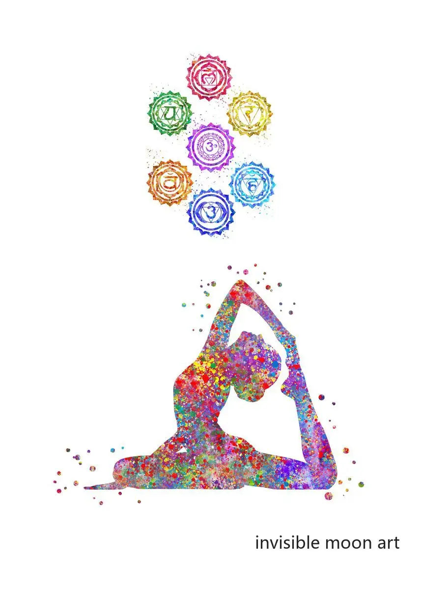Spirituality Yoga Tree Khanda Sikh Symbol Couple Meditation  Art Poster Canvas Painting Wall Prints Picture Yoga Room Home Decor