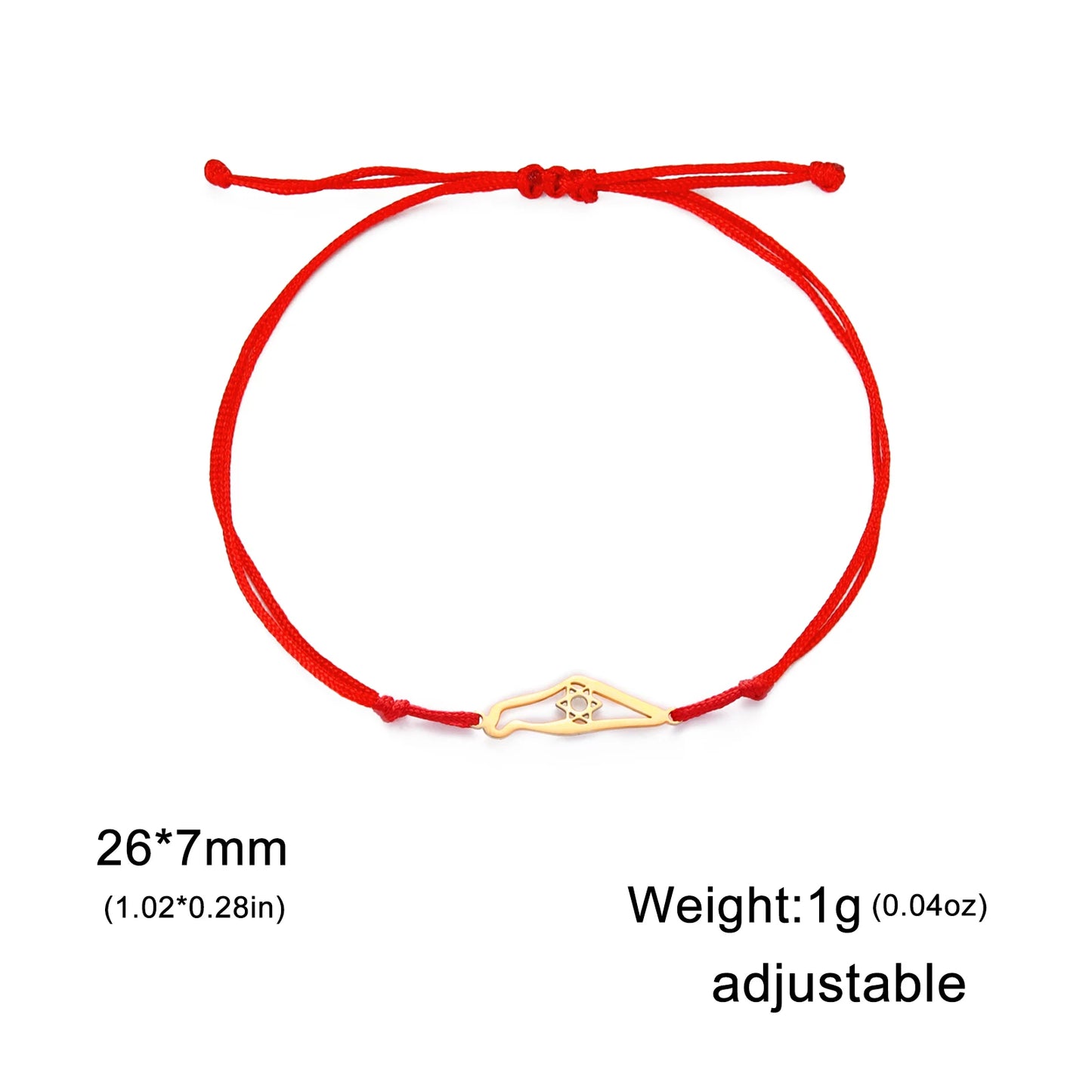 Skyrim Star of David Map Charm Bracelet Women Men Stainless Steel Adjustable Box Chain Bracelets Jewish Jewelry Gift Wholesale
