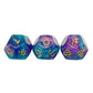 3Pcs Astrology Dice D8 D12 Tarot Dice Polyhedral Pearl Pattern Dice for Divination Astrology Tarot Cards Accessory