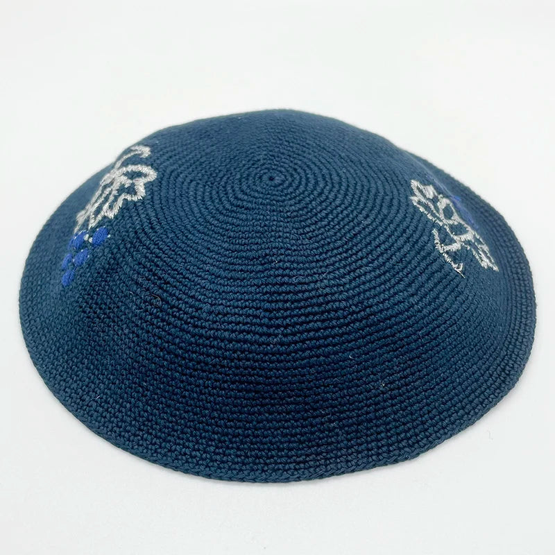 Jewish Kippah Black Hand Made Yarmulke Judaica Yamaka Kippa Yamakah Yarmulka Hat Men (15CM 5.9INCH)