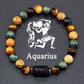 12 Zodiac Sign Bracelet Homme Constellation Bracelet for Men Aries Virgo Leo Libra Charm Bangle Women Friendship Jewelry on Hand
