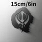 Khanda Sikh Symbol Acrylic Wall Decor - Self Adhesive Sword Sign for Door Number Plate, Religious Holiday Gift