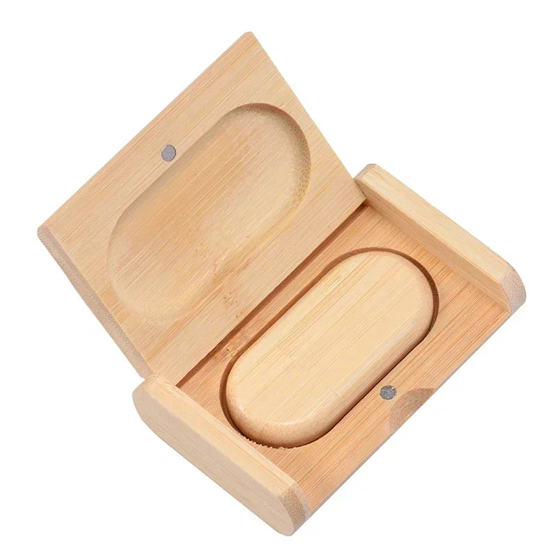 JASTER Wooden USB 2.0 Flash Drive 128GB 1PCS Free custom logo Pen drive with box 64GB 32GB 16GB Memory Stick wedding Gift U disk