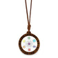 Vintage Archangel Metatron Cube Wooden Necklace Sacred Geometry Hexagram Sri Yantra Amulet Jewelry
