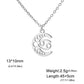 LIKGREAT Celtic Moon 12 Star Zodiac Sign Necklace Stainless Steel 12 Constellation Pendant Choker Crescent Jewelry Birthday Gift