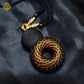 Rodin Coil Vortex Healing Stone with Adjustable Cord for Meditation Chakra Balancing Magic Torus PEMF Therapy Decor Ornament