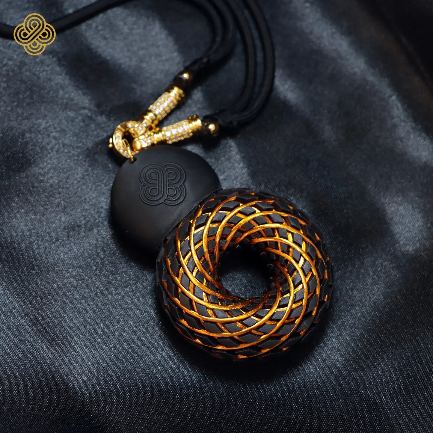 Rodin Coil Vortex Healing Stone with Adjustable Cord for Meditation Chakra Balancing Magic Torus PEMF Therapy Decor Ornament
