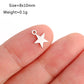5PCS/Lot Celestial Mini Star Charms Stainless Steel Pentagram/Astral/Meteor/Moon Pendant DIY for Earring Bracelet Jewelry Making