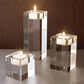 Crystal Glass Creative Romantic Candle Holders Tealight Candlestick Wedding Decorations Home Party Ornaments Desktop Candlestick