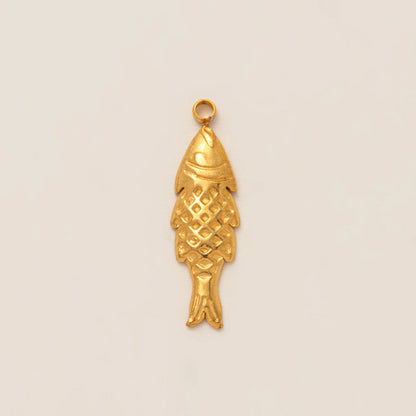1PC minimalist gourmet style pendant, stainless steel plated with 18K gold, DIY preferred jewelry accessory