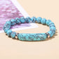 JD Natural Stone Tiger Eye Amethyst Rectangle Bar Charm Bracelet Women Men Healing Stone Powder Crystal Rough Chakra Jewelry