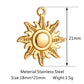 3pcs/Lot Stainless Steel Casting Sunburst Sun Moon Star Charms Pendant For DIY Necklace Bracelet Earrings Jewelry Accessories