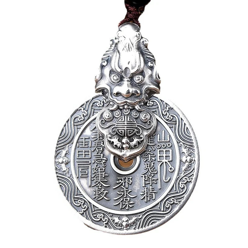 Blessing Ward Off Evil Univers Mountain Ghosts Coin Pendant For Men Jewelry Vintage Wealth Aniaml Pixiu Necklace Male Accessory