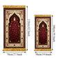 VIKAMA Luxury Star Pattern Burgundy Muslim Prayer Mat Portable and Foldable Suitable for Religious Pilgrimage and Prayer