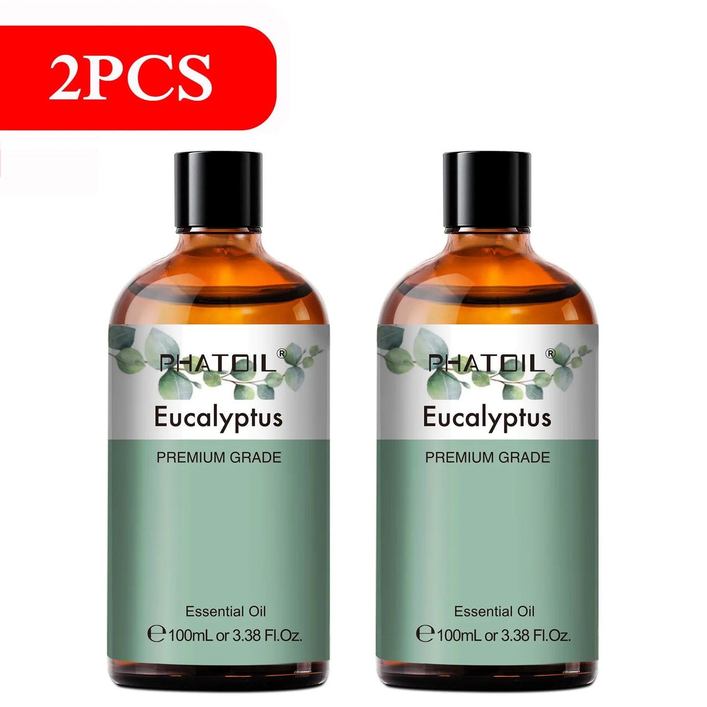 PHATOIL 100ml Natural Essential Oil For Skin Aromatherapy Lemongrass Eucalyptus Lavender  Peppermint Fragrance Essential Oils