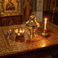 New Gold Plated Holy Communion Chalice Set with Cross Lid for Church Eucharist Liturgy Christian Altar Religious Worship Vessel