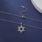 New Fashion Star of David Pendant Necklace  Simple Stainless Steel Necklace Jewelry Gift Wholesale