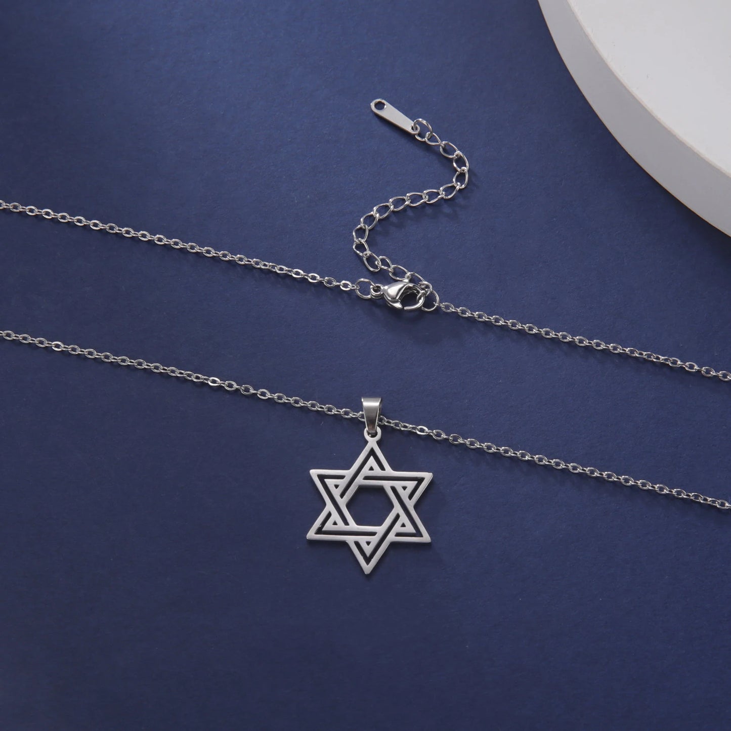 New Fashion Star of David Pendant Necklace  Simple Stainless Steel Necklace Jewelry Gift Wholesale