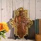 High Quality Wood Carving Jesus Shepherd Icon Sculpture Plaque Catholic Home Living Wall Decor
