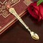 HTISOK Church Product Religion Accessory Gold Plated Orthodox Holy Water Spoon Religious Rituals for Church Decoration