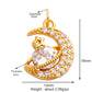 Trendy Shining Moon Star Sun Tellurion Celestial Compass Charm Pendant Gold Colour, Jewelry Necklace Bracelet Making Supply S39