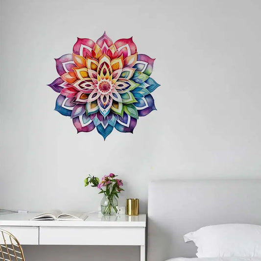 Mandala Wall Sticker Art Mural Bathroom Toilet Decor Living Room Cabinet Refrigerator Home Decoration Decals S389