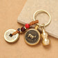 Brass Five Emperors Money Twelve Zodiac Key Chain Turnaround keyChain For Gfit Car Accessories Popular  In Scenic Spots
