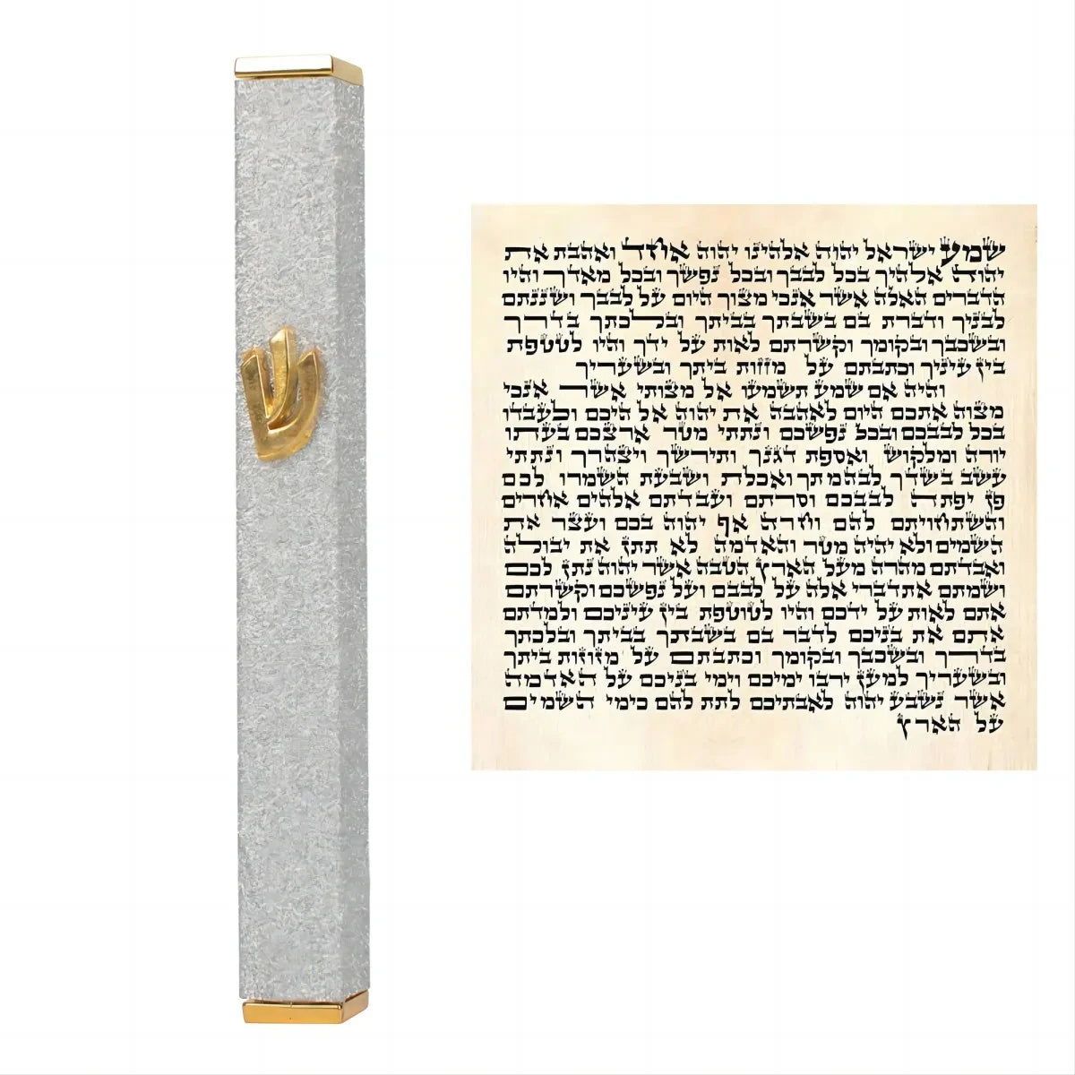 Judaica Classic Silver Aluminum Door Mezuzah Case Jewish Housewarming Gift For Home Decor Car Decoration 15CM