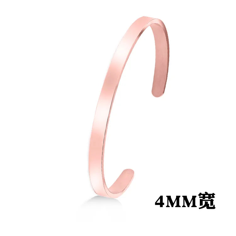 New Classic Simple Men Bracelet Open Adjustable Glossy Stainless Steel Bracelet BR1133