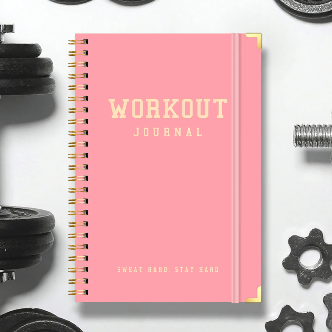 A5 Workout Journal,Fitness Planner Notebook with Cardio Tracker,Body Measurement Log,Goal Setting Organizer for Gym,Home Fitness
