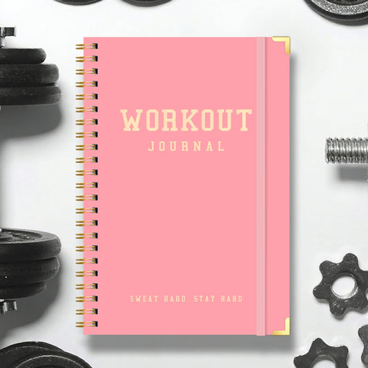 A5 Workout Journal,Fitness Planner Notebook with Cardio Tracker,Body Measurement Log,Goal Setting Organizer for Gym,Home Fitness
