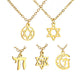 EUEAVAN 1pc Hebrew Letter Chai Symbol Necklace for Women Jewish Blessing Life Star of David Pendant Protection Amulet Jewelry