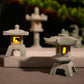 New Mini Pagoda Lantern Light Garden Statue Decorative Sand Stone Micro Landscape Lamp Zen Yard Miniature Bonsai